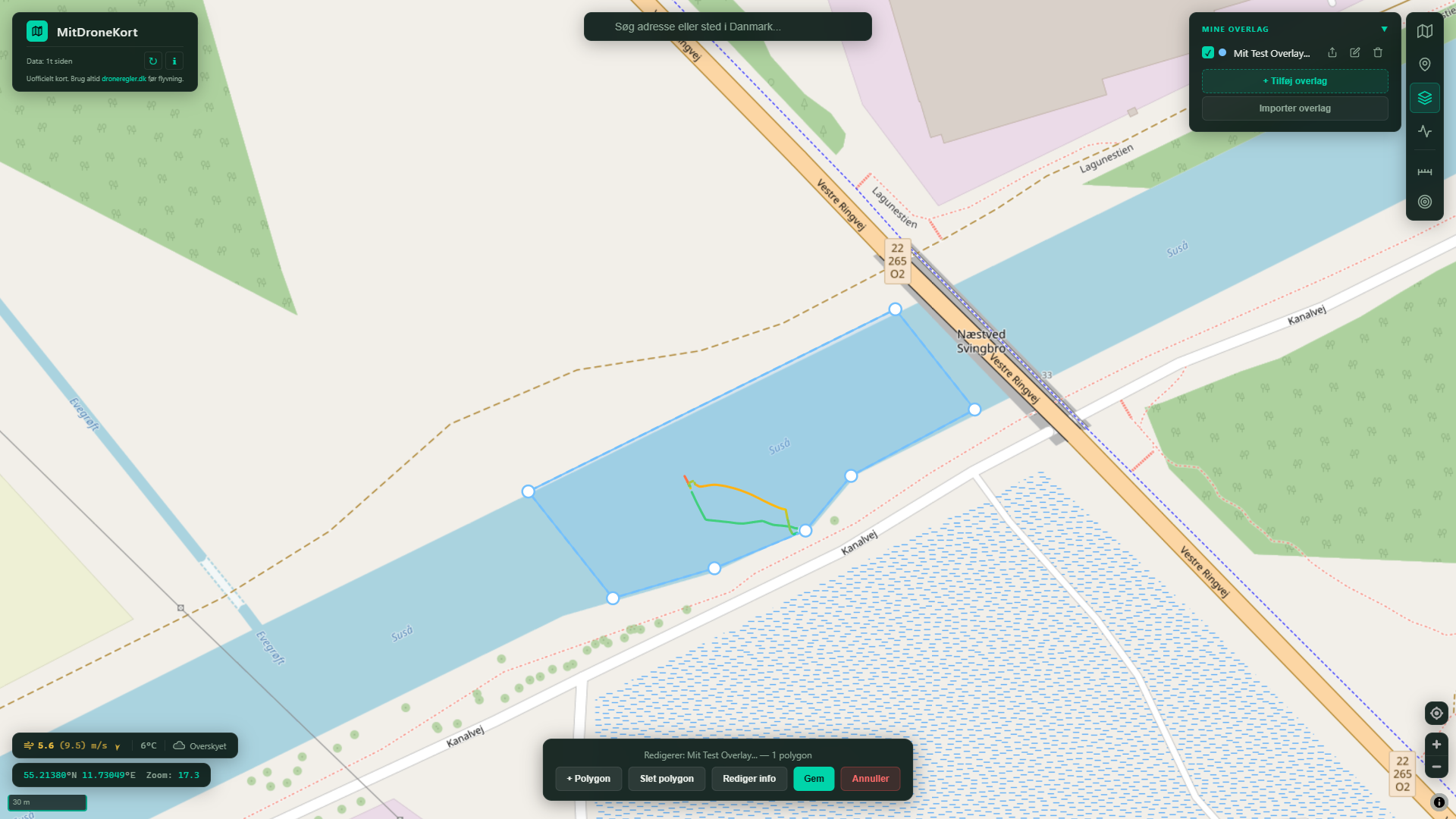 MitDroneKort skærmbillede 3