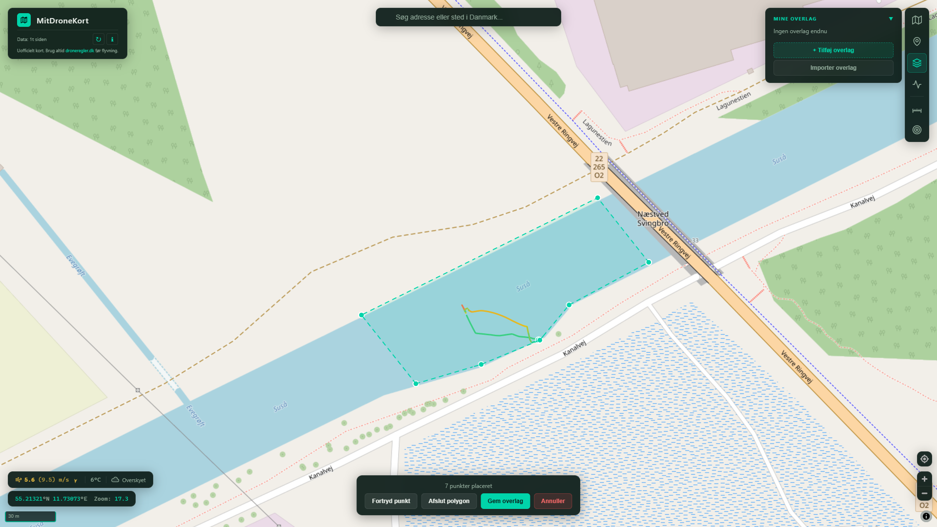 MitDroneKort skærmbillede 5